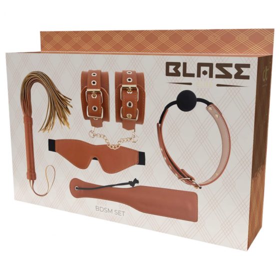 Blaze Elite - BDSM sada - 5-dielna (koňaková)