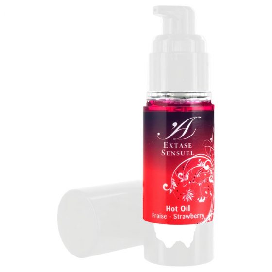 Extase Sensuel - hot oil strawberry - masážny olej s hrejivým účinkom - jahodový (30ml)