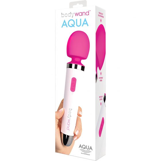 Bodywand Aqua Wand - vodotesný masážny vibrátor (bielo-ružový)