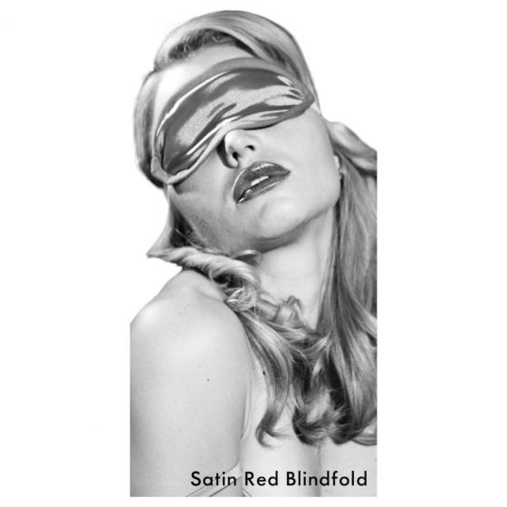 S&M Satin Red Blindfold - saténová maska na oči (červená)