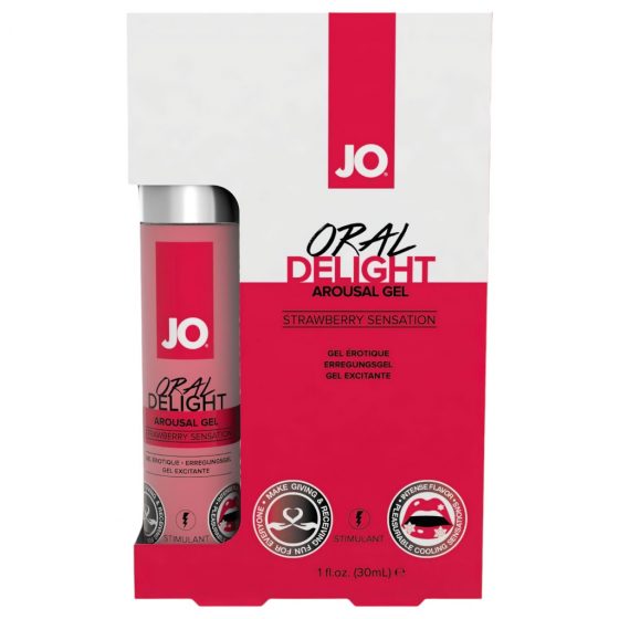 System JO Oral Delight - ochladzujúci, jedlý lubrikant - jahoda (30ml)