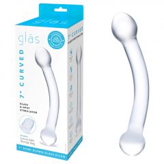   GLAS - sklenené dildo s dvojitým koncom, bod G (priesvitné)