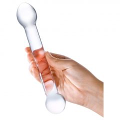   GLAS - sklenené dildo s dvojitým koncom, bod G (priesvitné)