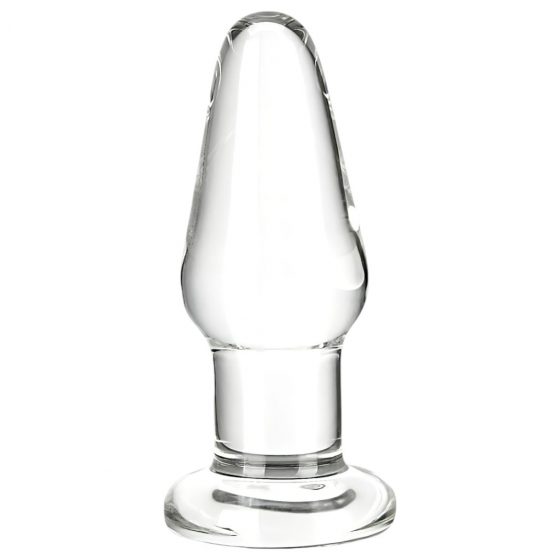 GLAS - klasické sklenené análne dildo 8,3cm