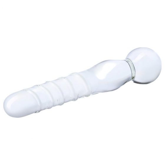 GLAS - klasické dvojité sklenené dildo (priehľadné)