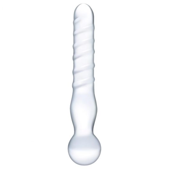 GLAS - klasické dvojité sklenené dildo (priehľadné)