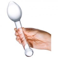   Gläs Glas Pure Indulgence Glass Anal Slider- sklenené dvojité análne dildo (priehľadné)