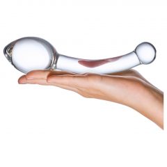   Gläs Glas Pure Indulgence Glass Anal Slider- sklenené dvojité análne dildo (priehľadné)