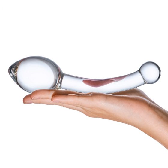 Gläs Glas Pure Indulgence Glass Anal Slider- sklenené dvojité análne dildo (priehľadné)