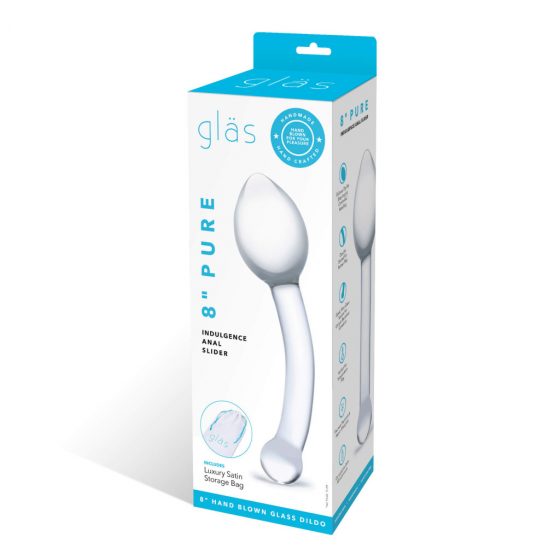 Gläs Glas Pure Indulgence Glass Anal Slider- sklenené dvojité análne dildo (priehľadné)