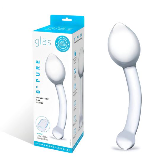 Gläs Glas Pure Indulgence Glass Anal Slider- sklenené dvojité análne dildo (priehľadné)