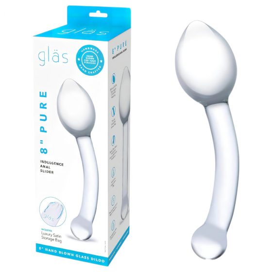 Gläs Glas Pure Indulgence Glass Anal Slider- sklenené dvojité análne dildo (priehľadné)