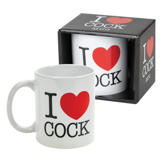I Love Cock - hrnček (čierny)