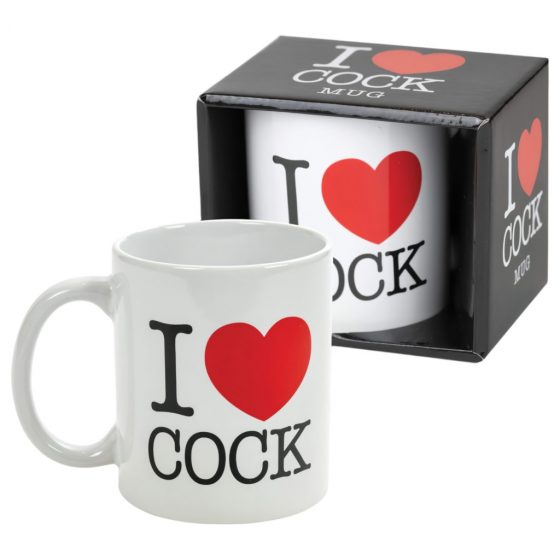 I Love Cock - hrnček (čierny)