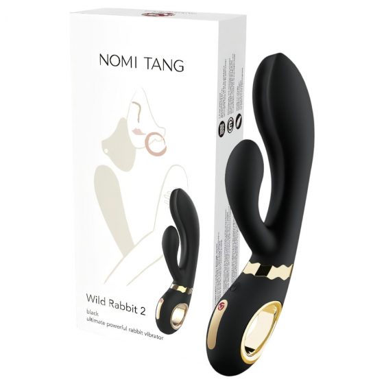 Nomi Tang Wild Rabbit 2 - dobíjací vibrátor na bod G s tyčinkou (čierny)