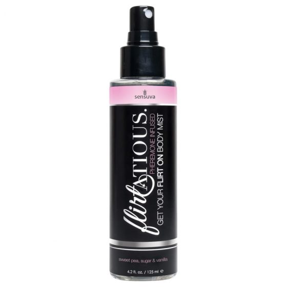 Sensuva Flirtatious - telový sprej s feromónom - 125ml (vanilka-hrachor)