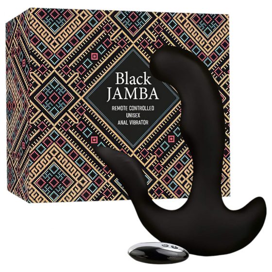 FEELZTOYS Black Jamba - dobíjací, rádiom riadený, vyhrievaný análny vibrátor (čierny)