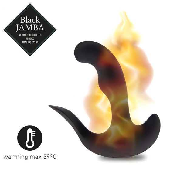 FEELZTOYS Black Jamba - dobíjací, rádiom riadený, vyhrievaný análny vibrátor (čierny)