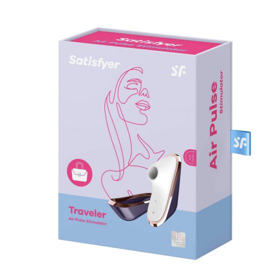 Satisfyer Traveler - nabíjací cestovný stimulátor na klitoris (čierno-biely)