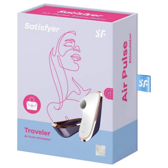 Satisfyer Traveler - nabíjací cestovný stimulátor na klitoris (čierno-biely)