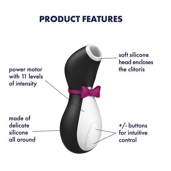 Satisfyer Penguin - nabíjací, vodotesný stimulátor klitorisu (čierno - biely)