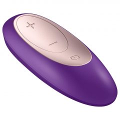   Satisfyer Double Plus Remote - nabíjací, vodotesný párový vibrátor na diaľkové ovládanie (fialový)