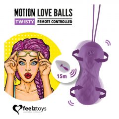   FEELZTOYS Twisty - nabíjacie, vodotesné, rotačné vibračné vajíčko (fialové)