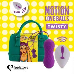   FEELZTOYS Twisty - nabíjacie, vodotesné, rotačné vibračné vajíčko (fialové)