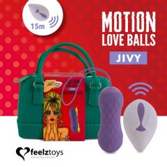   FEELZTOYS Jivy - nabíjacie vibračné vajíčko s posuvom na diaľkové ovládanie (fialové)