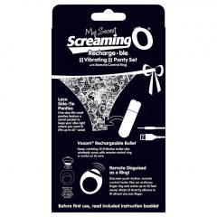   MySecret Screaming Panty - vibračné tangá na diaľkové ovládanie - čierne (S-L)