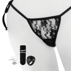   MySecret Screaming Panty - vibračné tangá na diaľkové ovládanie - čierne (S-L)