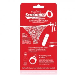   MySecret Screaming Panty - nabíjacie vibračné tangá - červené (S-L)