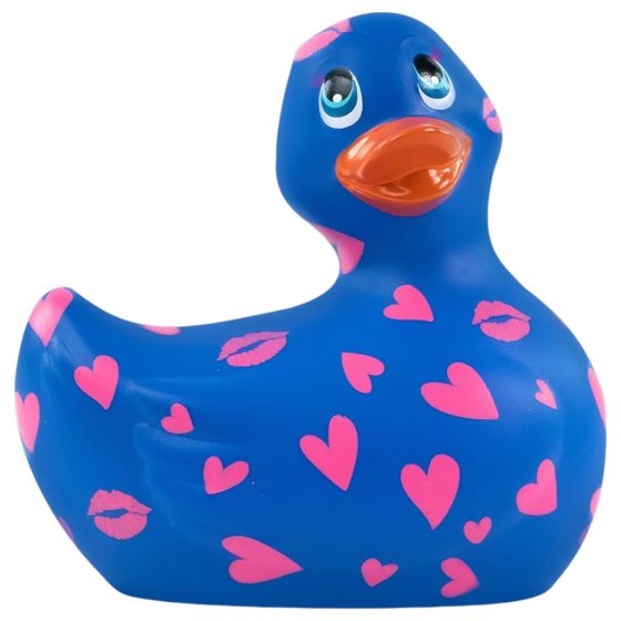 My Duckie Romance 2.0 - vodotesný vibrátor na klitoris - kačička so srdiečkami (modro-ružová)