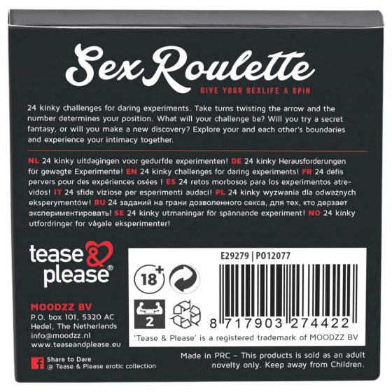 Sex Roulette Kinky - erotická spoločenská hra (10 jazykov)