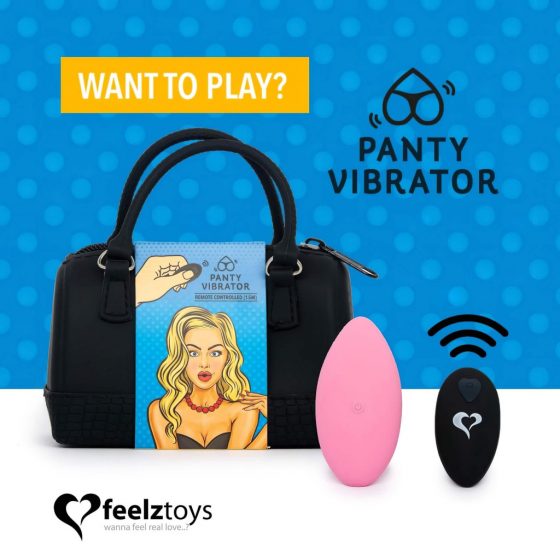 FEELZTOYS Panty - nabíjací vibrátor na klitoris s diaľkovým ovládačom (ružový)