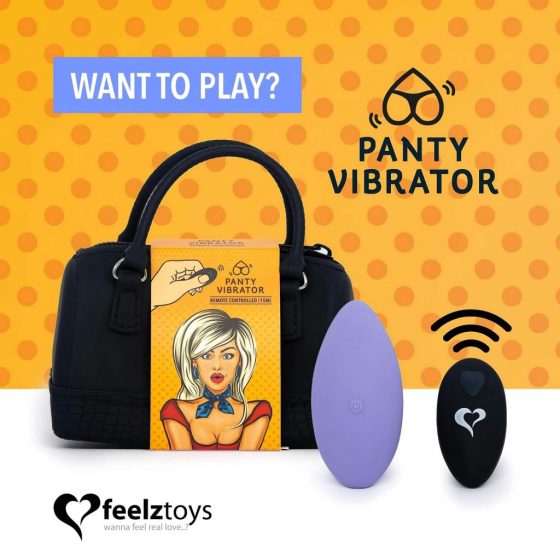 FEELZTOYS Panty - nabíjací vibrátor na klitoris s diaľkovým ovládačom (fialový)