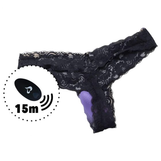 FEELZTOYS Panty - nabíjací vibrátor na klitoris s diaľkovým ovládaním (čierne)