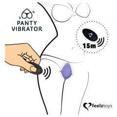   FEELZTOYS Panty - nabíjací vibrátor na klitoris s diaľkovým ovládaním (čierne)