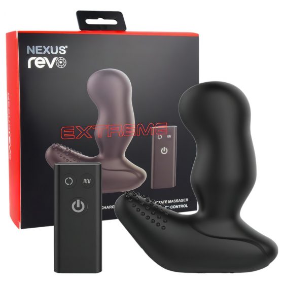 Nexus Revo Extreme - dobíjací, rádiom riadený, rotačný vibrátor na prostatu (čierny)