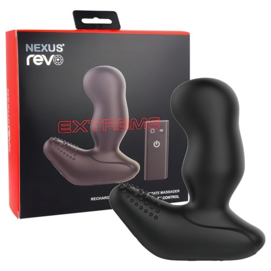 Nexus Revo Extreme - dobíjací, rádiom riadený, rotačný vibrátor na prostatu (čierny)