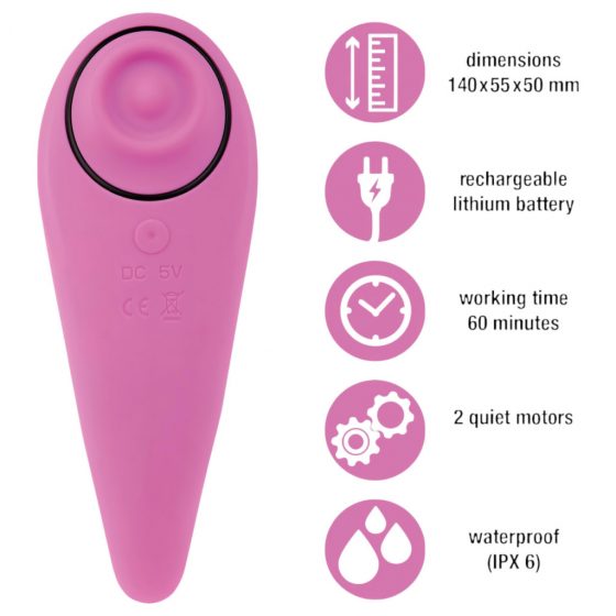 FEELZTOYS Femmegasm - dobíjací, vodotesný vaginálny a klitorálny vibrátor (ružový)