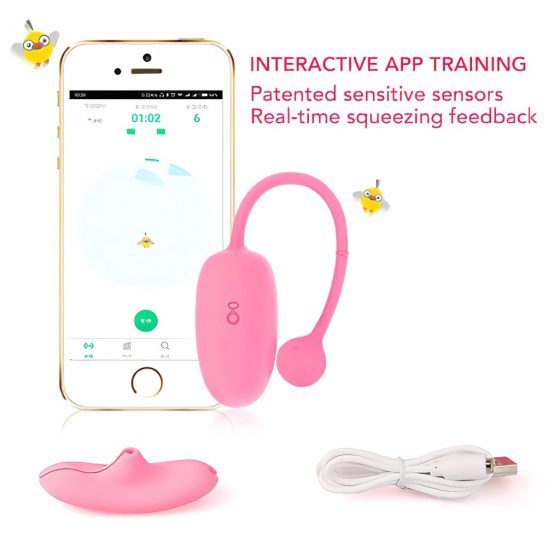 Magic Motion Kegel Coach - nabíjacie, inteligentné vibračné venušiné guličky (ružové)