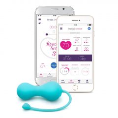   LOVELIFE BY OHMIBOD - KRUSH - nabíjacie, inteligentné vibračné venušiné guličky (tyrkysové)