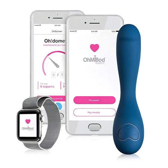 OHMIBOD Bluemotion Nex 2 - inteligentný, nabíjateľný G-bod vibrátor (modrý)