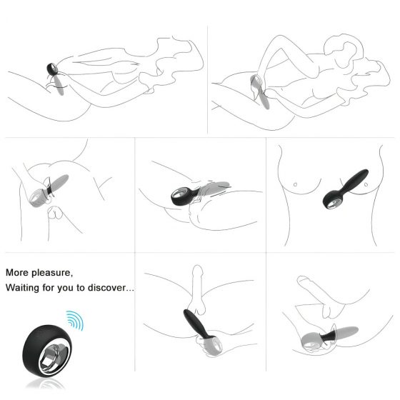 Aixiasia Dylon-Remote - nabíjací análny vibrátor (čierny)